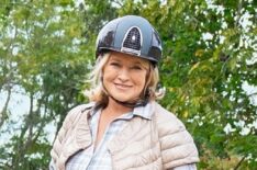 Martha Stewart, on horseback as seen on Bakeaway Camp