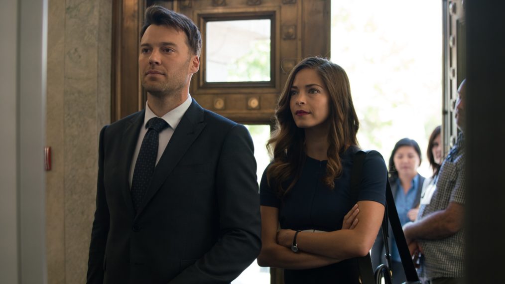 Burden of Truth - Peter Mooney as Billy Crawford and Kristin Kreuk as Joanna Chang