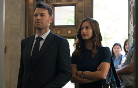 Burden of Truth - Peter Mooney as Billy Crawford and Kristin Kreuk as Joanna Chang