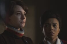 Valerie Dyer (Jennifer Kirby) and Nurse Lucille Anderson (Leonie Elliott) in Call The Midwife - Season 9