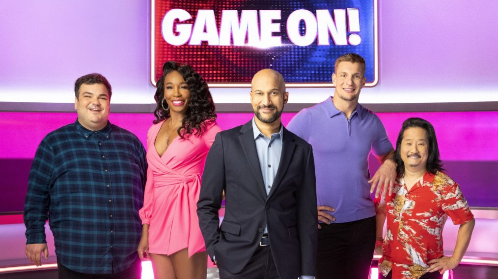 CBS Game On - Ian Karmel, Venus Williams, Keegan-Michael Key, Rob Gronkowski and Bobby Lee