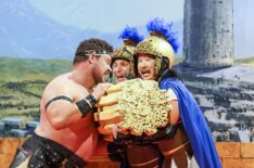 CBS Game On - Martins Licis, Rob Gronkowski, and Bobby Lee as romans