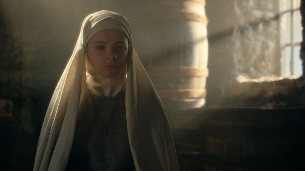 Emily Coates as Sister Iris in Cursed - Season 1