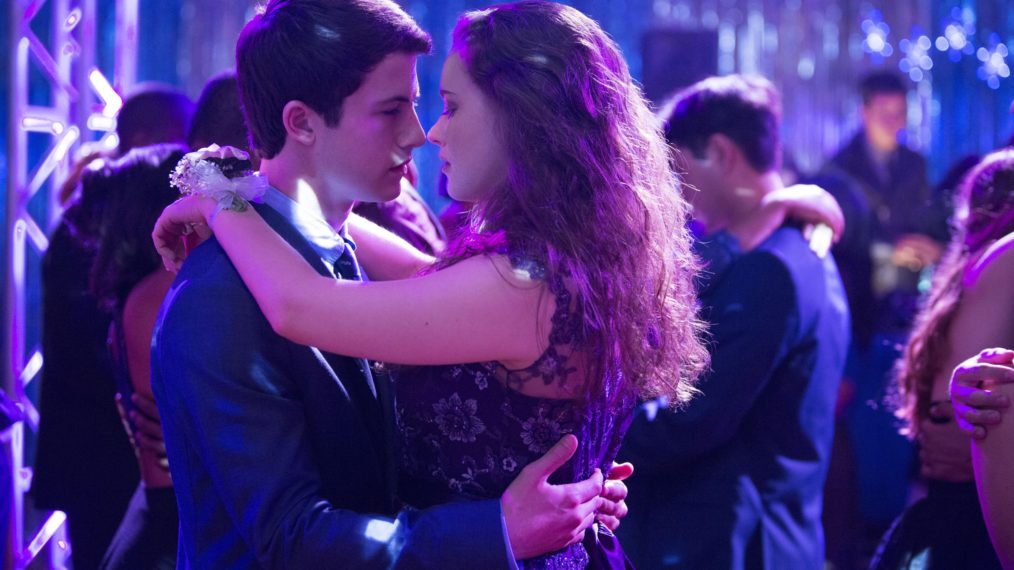 Dylan Minnette as Clay and Katherine Langford as Hannah in 13 Reasons Why