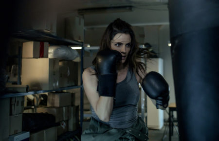 Stana Katic boxing in Absentia