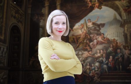 PBS Lucy Worsley Royal Mythe and Secrets Lucy Worsley standing