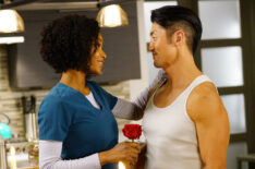 Yaya DaCosta as April Sexton, Brian Tee as Ethan Choi in Chicago Med Couples - Season 6, 'It May Not Be Forever'