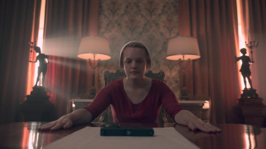 Elisabeth Moss as June in Handmaid's Tale