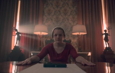 Elisabeth Moss as June in Handmaid's Tale