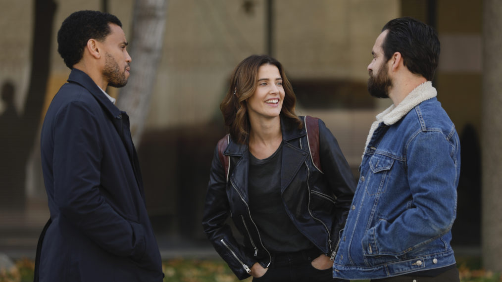 Stumptown - Season 2 Love Triangle - Michael Ealy, Cobie Smulders, Jake Johnson - Miles, Dex, Grey