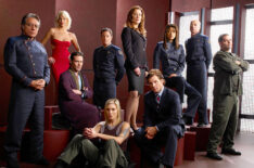 Battlestar Galactica cast, Season 4 - Edward James Olmos, Tricia Helfer, James Callis, Tahmoh Penikett, Katee Sackhoff, Mary McDonnell, Grace Park, Jamie Bamber, Michael Hogan, Aaron Douglas