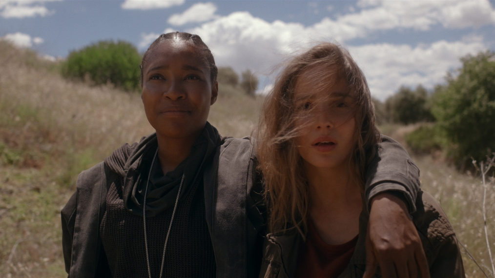 Toya Turner as Shotgun Mary and Alba Baptista as Ava in Warrior Nun Netflix