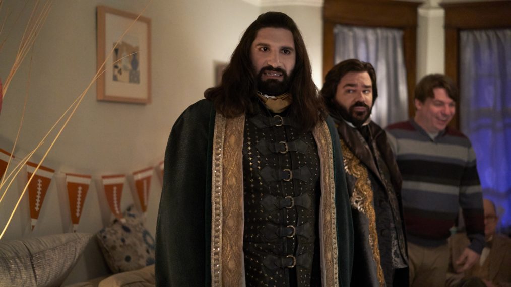 Kayvan Novak as Nandor, Matt Berry as Laszlo in What We Do In The Shadows