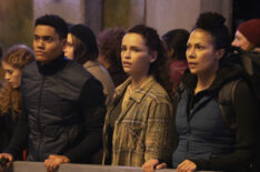 Adain Bradley, Crystal Balint, and Iola Evans in The 100 - 'Anaconda'