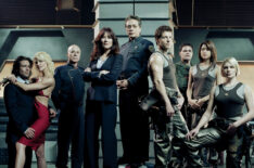 Battlestar Galactica - Season 2 Cast - James Callis, Tricia Helfer, Michael Hogan, Mary McDonnell, Edward James Olmos, Jamie Bamber, Aaron Douglas, Grace Park, Katee Sackhoff