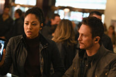 Riann Steele as Finola Jones, Jonathan Tucker as Bryan Beneventi in Debris