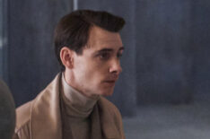 Harry Lloyd as Bernard Marx and Hannah John-Kamen as Wilhelmina 'Helm' Watson in Brave New World - Season 1 Pilot