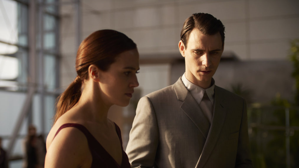 Jessica Brown Findlay and Harry Lloyd in Brave New World Episode 9