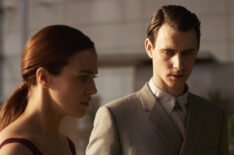 Jessica Brown Findlay and Harry Lloyd in Brave New World - Episode 9
