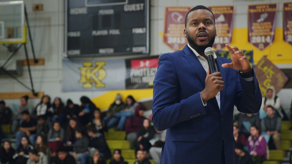 HBO Stockton on my Mind Mayor Michael Tubbs with high school students