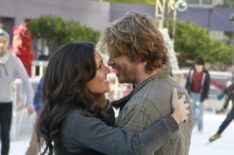 NCIS Los Angeles - Daniela Ruah (Special Agent Kensi Blye) and Eric Christian Olsen (LAPD Liaison Marty Deeks) ice skating - 'Humbug'