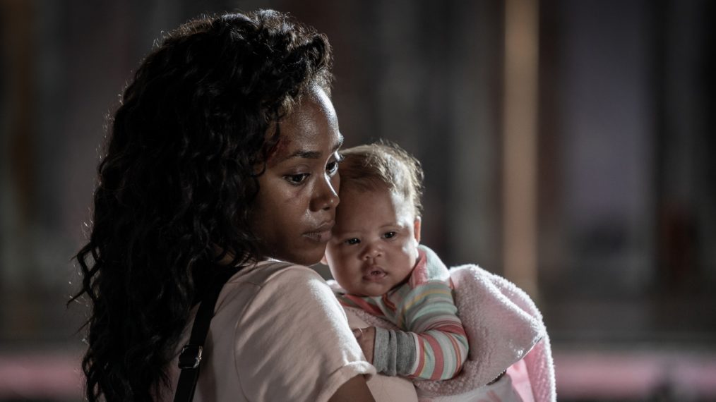 Shannon Thornton as Keyshawn/Miss Mississippi with baby in P-Valley