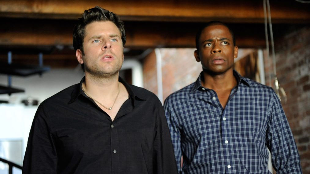 James Roday and Dule Hill in 'Psych' - 'Extradition II: The Actual Extradition Part'