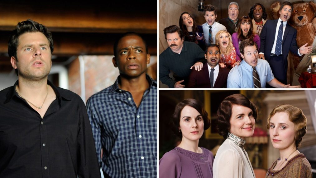 Psych: Parks and Rec; Downton Abbey
