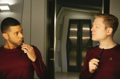Wilson Cruz as Dr. Hugh Culber and Anthony Rapp as Lieutenant Paul Stamets in Star Trek: Discovery