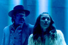 Tim Rozon as Doc Holliday and Dominique Provost-Chalkley as Waverly - Wynonna Earp - Season 4 premiere