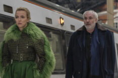 Jodie Comer as Villanelle and Kim Bodnia as Konstantin in Killing Eve Season 3