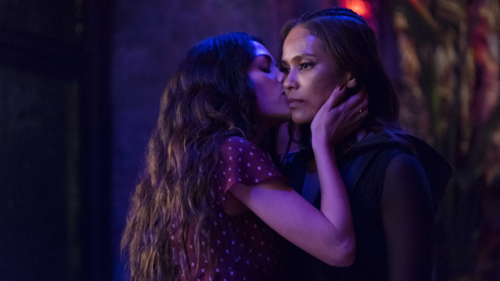 Inbar Lavi as Eve and Lesley-Ann Brandt as Maze in Lucifer - Season 4