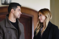 Wilmer Valderrama and Emily Wickersham in NCIS Season 18 as Torres and Bishop