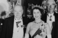 Winston Churchill and Queen Elizabeth II