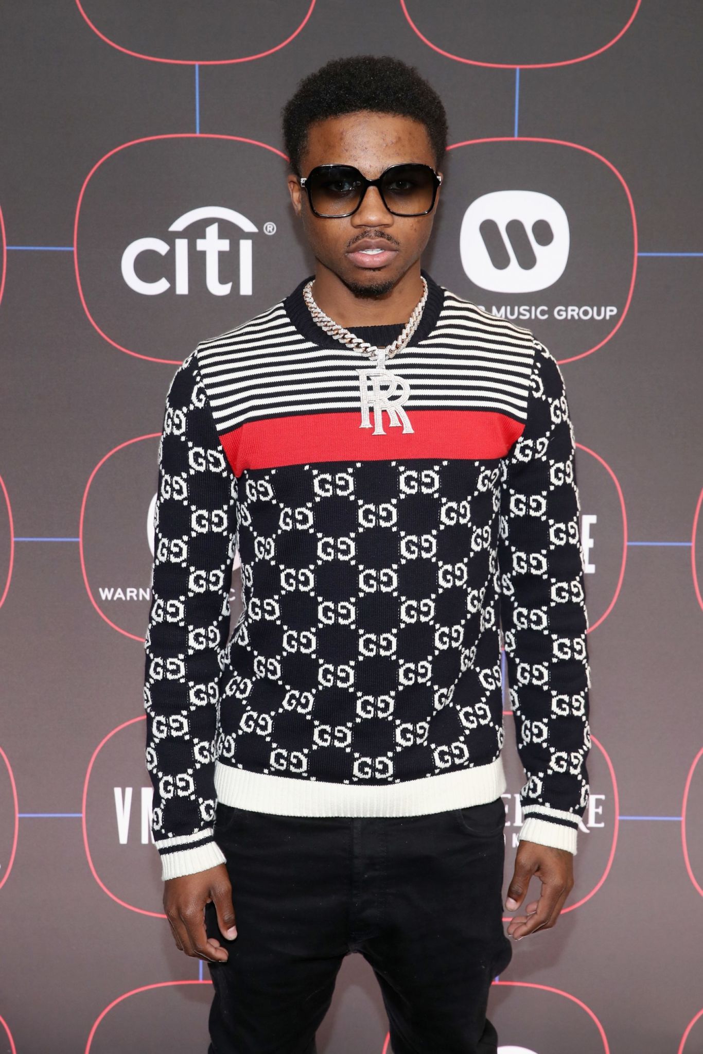 Roddy Ricch attends the Warner Music Pre-Grammy Party