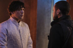 Bob Morley as Bellamy and Jarod Joseph as Miller in The 100 - Season 7, Episode 12