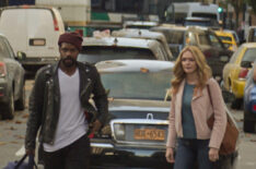 Jovan Adepo as Larry Underwood and Heather Graham as Rita Blakemoor in The Stand