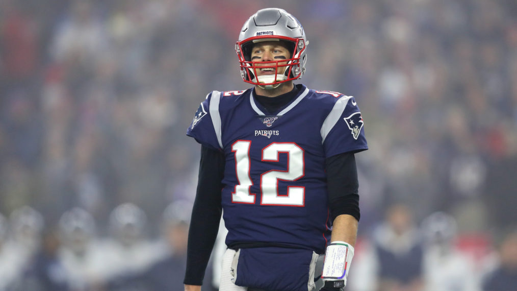 Tom Brady of the New England Patriots in the Wild Card Round - Tennessee Titans v New England Patriots