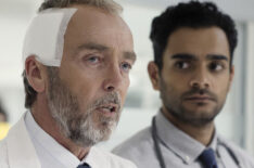 John Hannah as Jed Bishop and Hamza Haq as Bash in Transplant - Season 1
