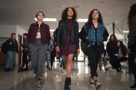 Brianna Hildebrand, Quintessa Swindell, and Kiana Madeira in Trinkets - Season 2