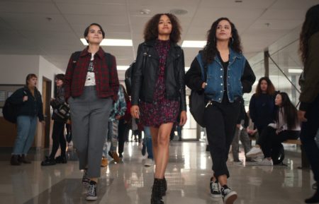 Brianna Hildebrand, Quintessa Swindell, and Kiana Madeira in Trinkets - Season 2