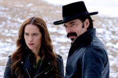 Melanie Scrofano as Wynonna Earp, Tim Rozon as Doc Holliday - Season 4