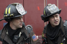 Jesse Spencer as Matthew Case and Taylor Kinney as Kelly Severide in Chicago Fire - Season 8