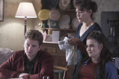 Raff (Josh Bolt), Gillian (Nicola Walker) and Ellie (Katherine Rose Morley) in Last Tango In Halifax - Season 5, Episode 1