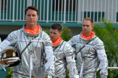 Mercury Seven Astronauts - The Right Stuff - Jake McDorman as Alan Shepard, Michael Trotter as Gus Grissom, and Patrick J. Adams as John Glenn