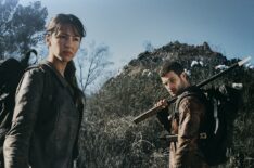Annet Mahendru as Huck and Nico Tortorella as Felix in The Walking Dead: World Beyond - Season 1