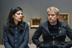 Vineeta Rishi and Marc Warren at the museum in Van Der Valk