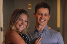 Will Estes carrying Vanessa Ray across the threshold in Blue Bloods as Jamie and Eddie - Season 10 - 'The Real Deal'