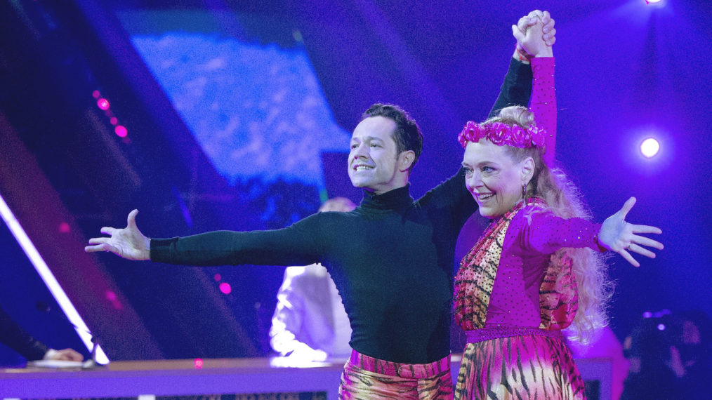 Pasha Pashkov and Carole Baskin in the Dancing With the Stars Premiere