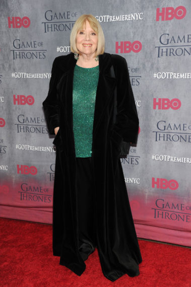 Diana Rigg HBO Game of Thrones Premiere Party